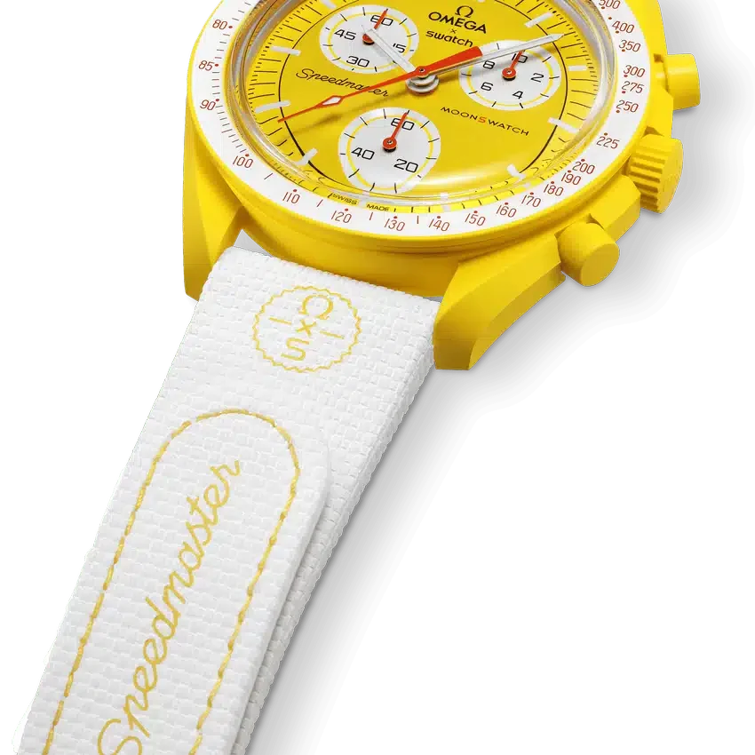 Moonswatch White/Yellow Rubber